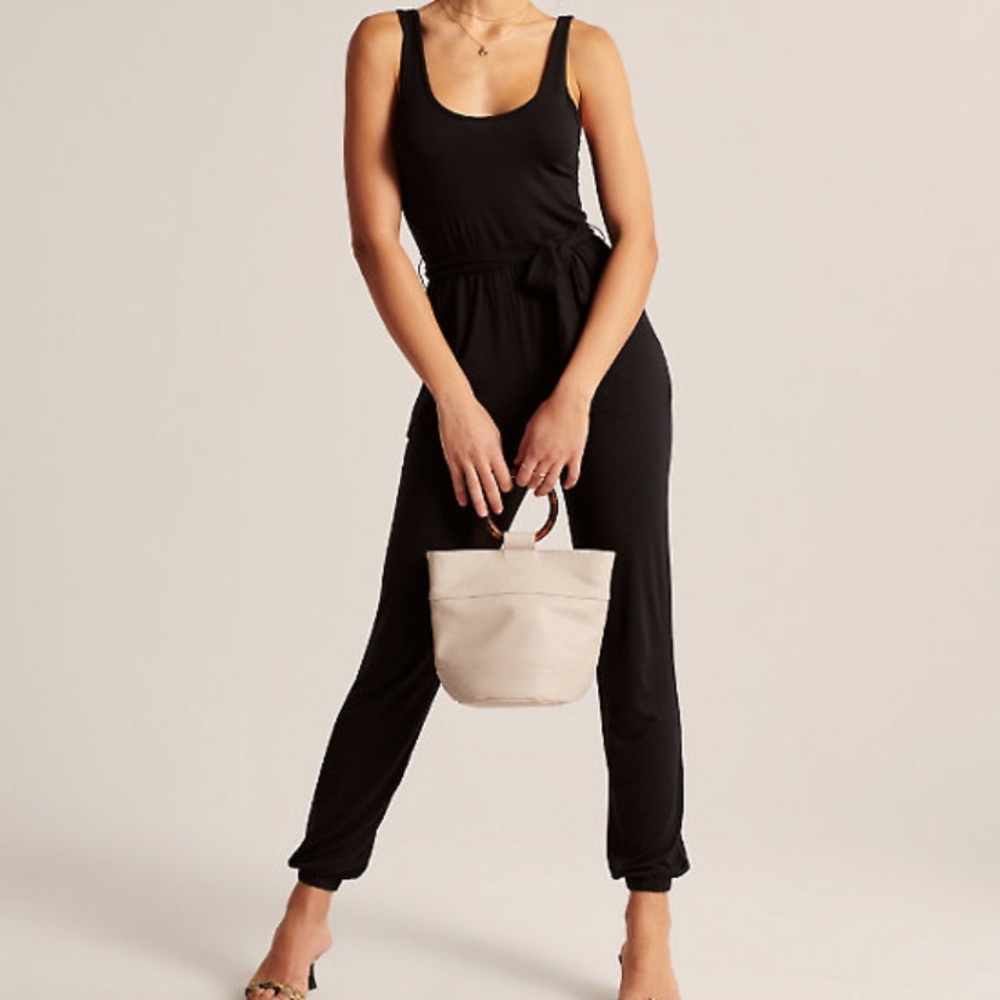 Abercrombie Knit Jumpsuit in Black